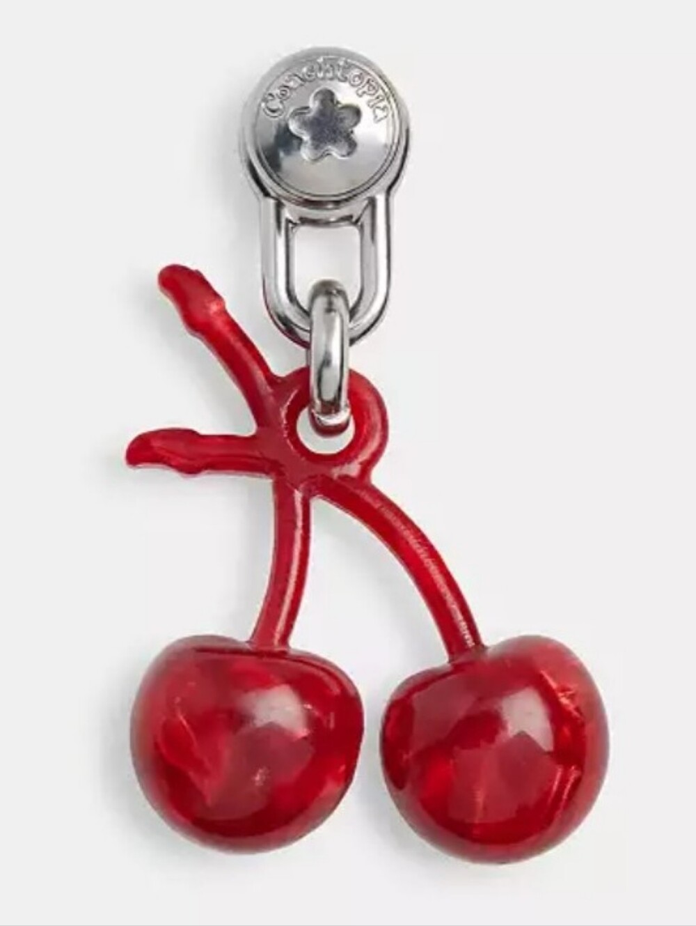 Coach Topia Cherry Bag Charm W/Screwback- Red New With Tags